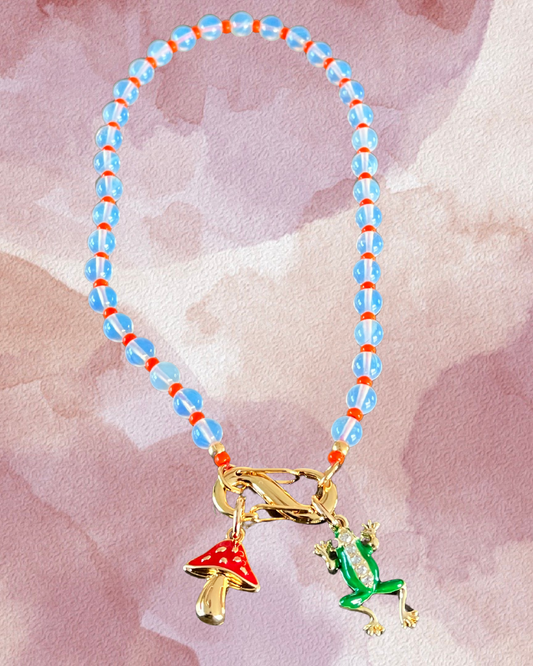 awm carabiner charms opalite necklace
